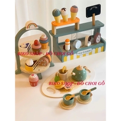 Đồ chơi Quầy kem, tháp bánh, sinh tố, làm bánh xanh Mini Kabi - 𝐁𝐈𝐊𝐎 𝐒𝐇𝐎𝐏