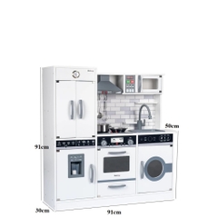 Đồ chơi bếp kèm tủ lạnh Kienvy Phong Cách Hàn 91cm ( Trắng/hồng) 𝐁𝐈𝐊𝐎 𝐒𝐇𝐎𝐏
