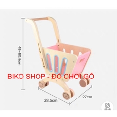 Đồ chơi Xe đẩy siêu thị Toywwo bằng gỗ cho bé- 𝐁𝐈𝐊𝐎 𝐒𝐇𝐎𝐏