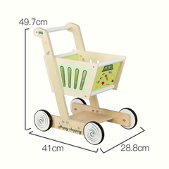 Đồ chơi Xe đẩy siêu thị  Happy Shopping bằng gỗ cho bé-𝐁𝐈𝐊𝐎 𝐒𝐇𝐎𝐏