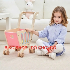 Đồ chơi xe đẩy siêu thị cho bé bằng gỗ cao cấp nhiều mẫu - 𝐁𝐈𝐊𝐎 𝐒𝐇𝐎𝐏