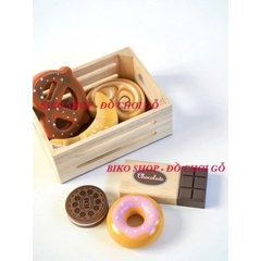 Đồ chơi củ quả thực phẩm Toywoo bằng gỗ có khay - 𝐁𝐈𝐊𝐎 𝐒𝐇𝐎𝐏
