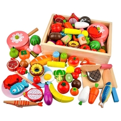 Đồ chơi củ quả 40 chi tiết nam châm có khay bằng gỗ-𝐁𝐈𝐊𝐎 𝐒𝐇𝐎𝐏
