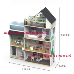 Đồ chơi Nhà búp bê gỗ cỡ lớn 142cm - Doll House 𝐁𝐈𝐊𝐎 𝐒𝐇𝐎𝐏