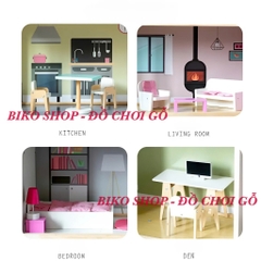 Đồ chơi Nhà búp bê gỗ cỡ lớn 142cm - Doll House 𝐁𝐈𝐊𝐎 𝐒𝐇𝐎𝐏