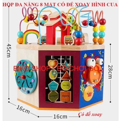 Đồ chơi hộp rèn luyện đa năng cao cấp 8 mặt có đế xoay cỡ lớn cho bé-𝐁𝐈𝐊𝐎 𝐒𝐇𝐎𝐏