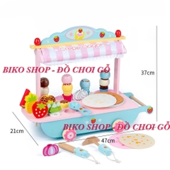 Đồ chơi xe kem đá bào bằng gỗ  - 𝐁𝐈𝐊𝐎 𝐒𝐇𝐎𝐏