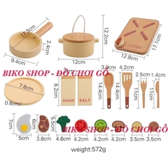 Đồ chơi nhà bếp dụng cụ nấu ăn gỗ - 𝐁𝐈𝐊𝐎 𝐒𝐇𝐎𝐏