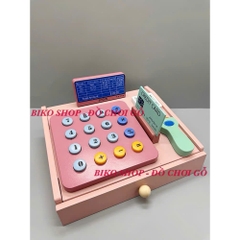 Đồ chơi máy tính tiền chất liệu gỗ-𝐁𝐈𝐊𝐎 𝐒𝐇𝐎𝐏