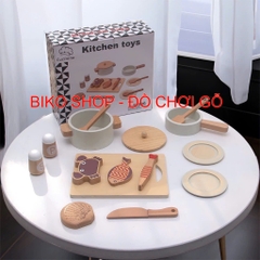 Đồ chơi nồi chảo Cucinino bằng gỗ cho bé 𝐁𝐈𝐊𝐎 𝐒𝐇𝐎𝐏
