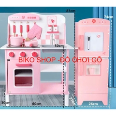 Đồ chơi bếp hồng chân tròn 83cm có âm thanh cho bé - 𝐁𝐈𝐊𝐎 𝐒𝐇𝐎𝐏