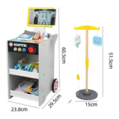 Đồ chơi bàn dụng cụ y tế bằng gỗ 60,5cm - 𝐁𝐈𝐊𝐎 𝐒𝐇𝐎𝐏