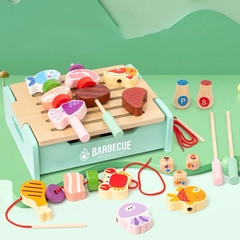 Đồ chơi bếp BBQ mini 3in1 bằng gỗ cho bé-BIKOSHOP
