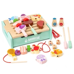 Đồ chơi bếp BBQ mini 3in1 bằng gỗ cho bé-BIKOSHOP
