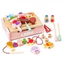 Đồ chơi bếp BBQ mini 3in1 bằng gỗ cho bé-BIKOSHOP