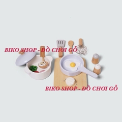 Set đồ chơi nấu ăn gỗ UMU kèm tạp dề, mũ - 𝐁𝐈𝐊𝐎 𝐒𝐇𝐎𝐏