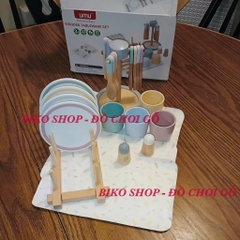 Đồ chơi dụng cụ bát đĩa UMU bằng gỗ cho bé - 𝐁𝐈𝐊𝐎 𝐒𝐇𝐎𝐏