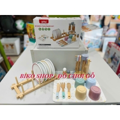 Đồ chơi dụng cụ bát đĩa UMU bằng gỗ cho bé - 𝐁𝐈𝐊𝐎 𝐒𝐇𝐎𝐏