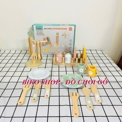 Đồ chơi dụng cụ bát đĩa KABI bằng gỗ cho bé 𝐁𝐈𝐊𝐎 𝐒𝐇𝐎𝐏