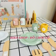 Đồ chơi dụng cụ bát đĩa KABI bằng gỗ cho bé 𝐁𝐈𝐊𝐎 𝐒𝐇𝐎𝐏