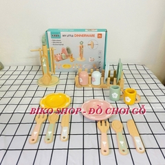 Đồ chơi dụng cụ bát đĩa KABI bằng gỗ cho bé 𝐁𝐈𝐊𝐎 𝐒𝐇𝐎𝐏
