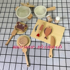 Đồ chơi nồi chảo Hải sản Cucinino gỗ - 𝐁𝐈𝐊𝐎 𝐒𝐇𝐎𝐏