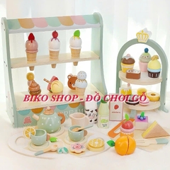 Đồ chơi quầy kem bằng gỗ KABI - 𝐁𝐈𝐊𝐎 𝐒𝐇𝐎𝐏