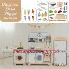 Đồ chơi nhà bếp, tủ lạnh, máy giặt Kabe màu trắng 80cm - 𝐁𝐈𝐊𝐎 𝐒𝐇𝐎𝐏