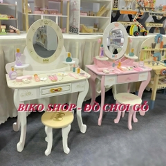 Đồ chơi Bàn trang điểm bằng gỗ 90cm( Hồng/ trắng) - 𝐁𝐈𝐊𝐎 𝐒𝐇𝐎𝐏