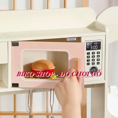 Đồ chơi nhà bếp có cà phê màu hồng bằng gỗ 93.5cm - 𝐁𝐈𝐊𝐎 𝐒𝐇𝐎𝐏