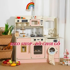 Đồ chơi nhà bếp có cà phê màu hồng bằng gỗ 93.5cm - 𝐁𝐈𝐊𝐎 𝐒𝐇𝐎𝐏