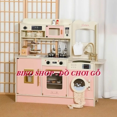 Đồ chơi nhà bếp có cà phê màu hồng bằng gỗ 93.5cm - 𝐁𝐈𝐊𝐎 𝐒𝐇𝐎𝐏