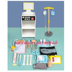 Đồ chơi bàn dụng cụ y tế bằng gỗ 60,5cm - 𝐁𝐈𝐊𝐎 𝐒𝐇𝐎𝐏