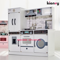 Đồ chơi bếp kèm tủ lạnh Kienvy Phong Cách Hàn 91cm ( Trắng/hồng) 𝐁𝐈𝐊𝐎 𝐒𝐇𝐎𝐏