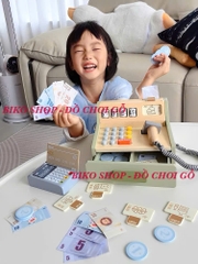 Đồ chơi máy tính tiền xanh UMU bằng gỗ cho bé - 𝐁𝐈𝐊𝐎 𝐒𝐇𝐎𝐏
