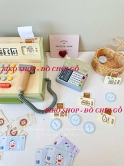 Đồ chơi máy tính tiền xanh UMU bằng gỗ cho bé - 𝐁𝐈𝐊𝐎 𝐒𝐇𝐎𝐏