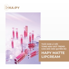 HAPY MATTE LIPCREAM - 02 ĐỎ HỒNG TRẦM