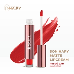 HAPY MATTE LIPCREAM - H01 ĐỎ CAM