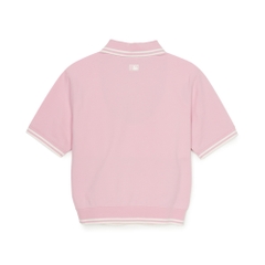 Áo Croptop MLB Women's Basic Crop Collar T-Shirt Boston Red Sox Pink