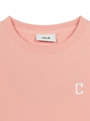 Áo Croptop MLB Women's Basic Crop Short Sleeve T-Shirt Cleveland Guardians Peach