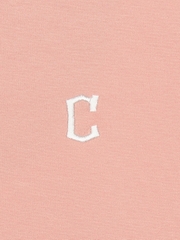 Áo Croptop MLB Women's Basic Crop Short Sleeve T-Shirt Cleveland Guardians Peach