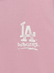 Áo Croptop MLB Women's Basic Street Logo Crop Short Sleeve T-Shirt LA Dodgers Purple