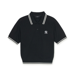 Áo Croptop MLB Women's Basic Crop Collar T-Shirt New York Yankees Black