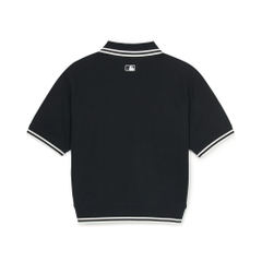 Áo Croptop MLB Women's Basic Crop Collar T-Shirt New York Yankees Black