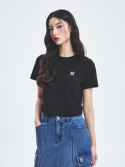 Áo Croptop MLB Women's Basic Crop Short Sleeve T-Shirt New York Yankees Black