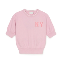 Áo Croptop MLB Women's Basic Coopers Crop Short Sleeve Knit New York Yankees Pink