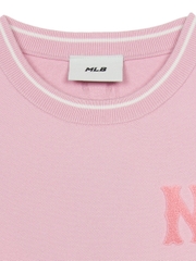 Áo Croptop MLB Women's Basic Coopers Crop Short Sleeve Knit New York Yankees Pink