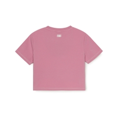 Áo Croptop MLB Women's Basic Coopers Logo Slim Crop Functional Short Sleeve T-Shirt New York Yankees Pink