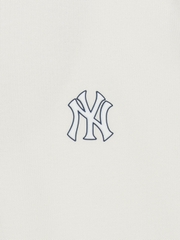 Áo Croptop MLB Women's Basic Crop Collar T-Shirt New York Yankees Ivory