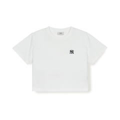 Áo Croptop MLB Women's Basic Crop Short Sleeve T-Shirt New York Yankees White